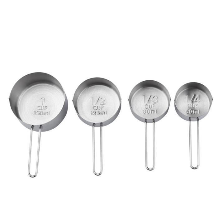 Ustensile Cuisine Précis Set De 11 Mesures Cuillères Et Tasses Inox - Cuisine Précision Pâtisserie Avec Règle Et Pince Cuillere Mesure