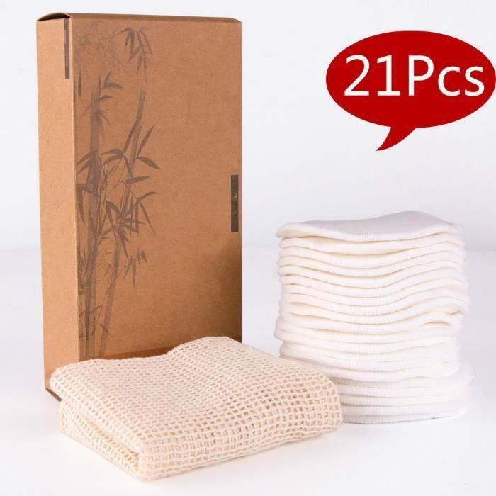 Tampons Démaquillants Fibre De Bambou, Disques Coton Demaquillant