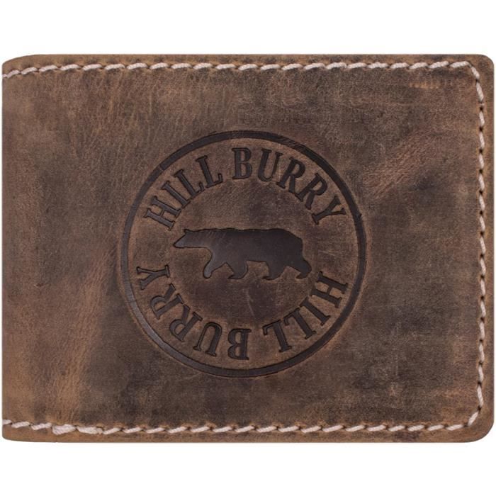 Hill Burry Portefeuille De Voyage Polyvalent En Cuir - Organiseur - Étui De Voyage - Portefeuille De Voyage En Cuir Tanné Naturel De Qualité Supérieure - Sangle Pour Poignet Et épaule