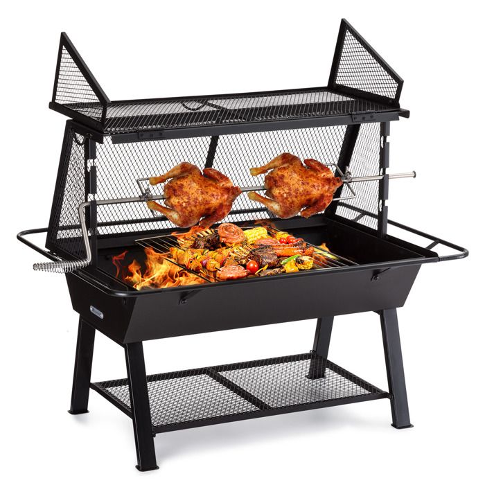 Fourchette Rotative Friteuse Air - 27cm Acier Inoxydable - Pour Poulet, Poisson, Grill - Compatible Bareeo