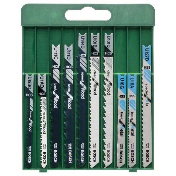 Set de 10 lames scie sauteuse BOSCH HSS bimétal Manche en U & Decker