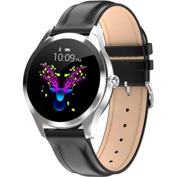 Cuir Montre Connect e Femmes Homme Enfant Bracelet Connect Cardio