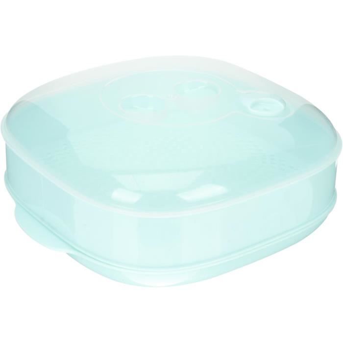 Cuiseur Vapeur Micro-ondes - 25x25x14cm En PP Alimentaire Blanc