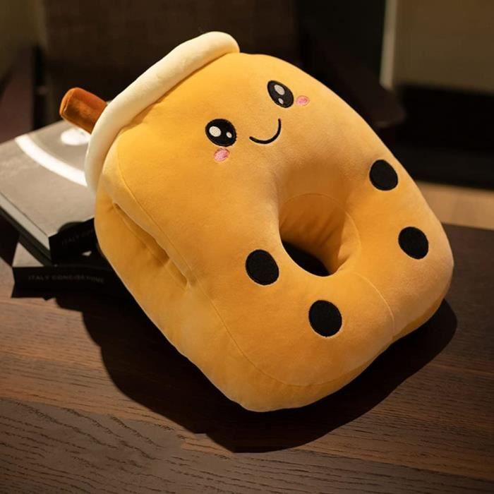 Peluche Bubble Tea Chien 24 Cm – Oreiller Câlin Mignon, Cadeau Enfant/adulte