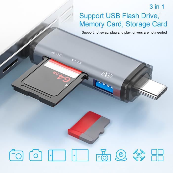 Lecteur Carte USB 7-en-1 Interne Sabrent | Compatible SD, MicroSD, CF, M2... | Pour PC Bureau