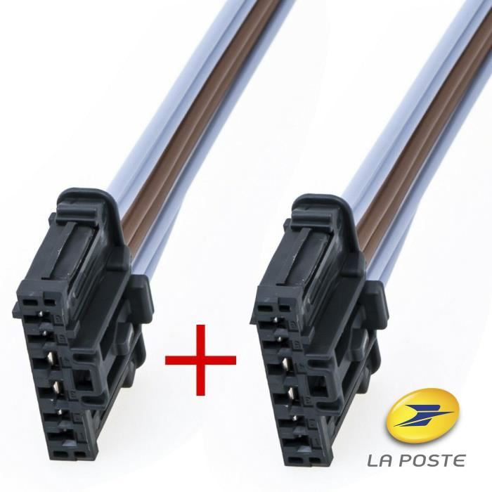 LOT2 Harnais de feux arrières Connecteur pour Peugeot 207 307 Citroen C3 1606248780 Cdiscount Auto