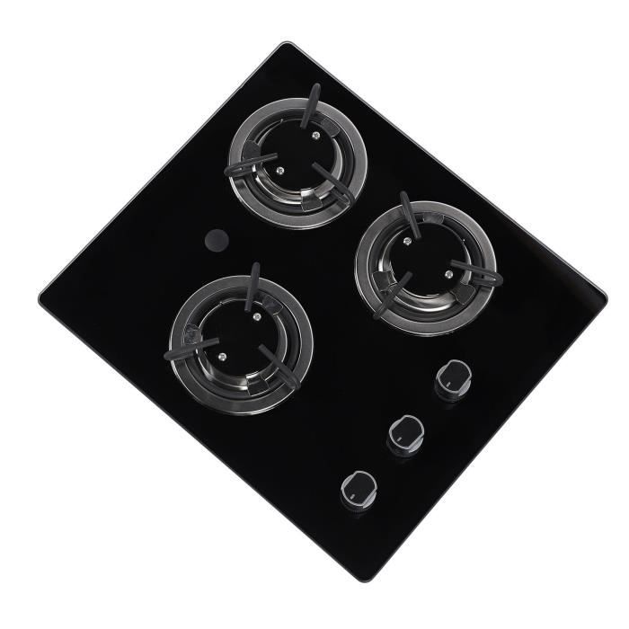 TopStrong Plaque de Cuisson à gaz à 2 Feux, 30 cm, Noire, en Verre