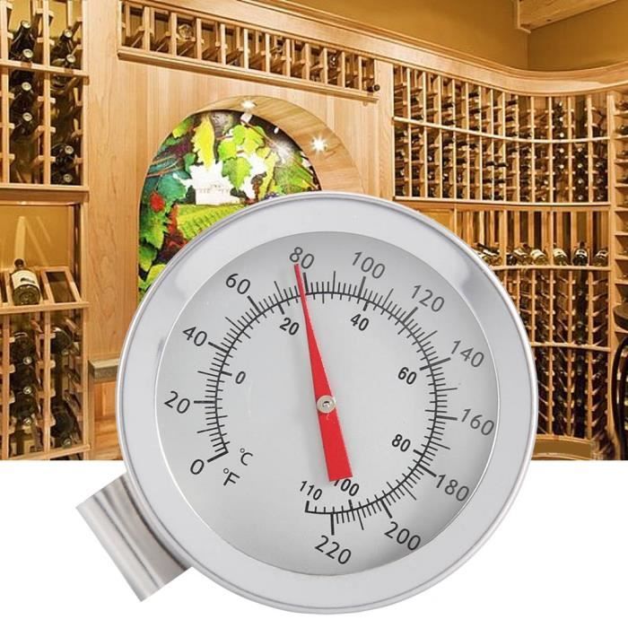 Thermomètre De Brassage Bimétallique 0-220°F / -10-100°C - Filetage 1/2" MNPT, Acier Inox 304, Pour Bière, Vin, Bouilloires Maison - 2