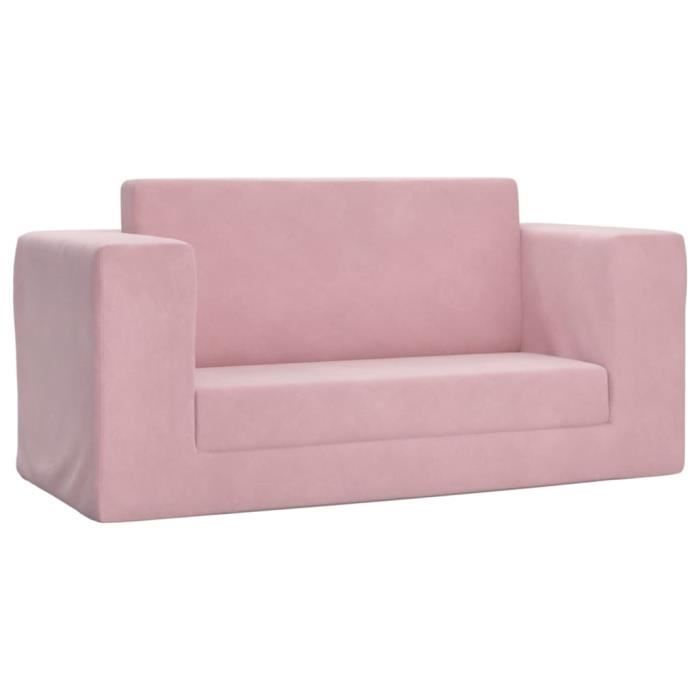 UNE Canapé pour enfants à 2 places Rose Peluche douce tout neuf EST856 UNE Canapé pour enfants à 2 places Rose Peluche douce tout neuf EST856