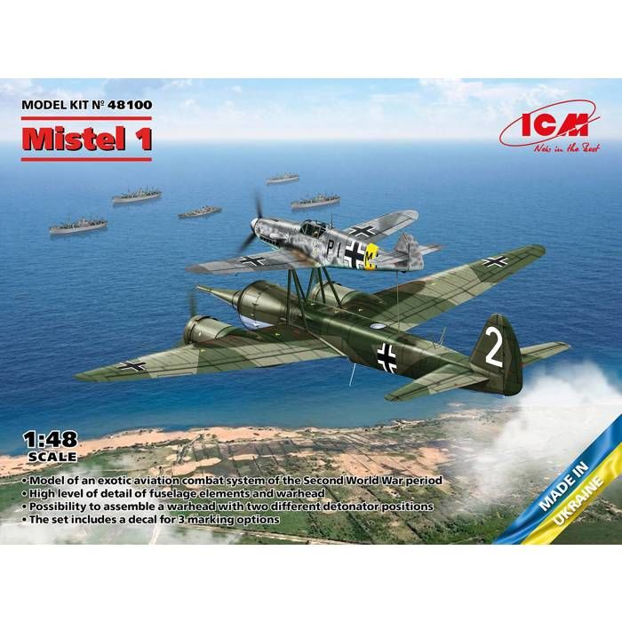 ICM - Maquette Avion Mistel S1 échelle 1:48 - Modèle à Monter Pour Collectionneurs (à Partir De 14 Ans)