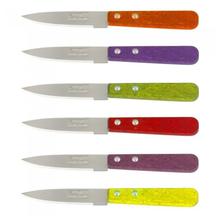 JEAN DUBOST - COUTEAU OFFICE TRADITION MANCHE BOIS CERUSE (1 modèle aléatoire) NEURE Multicolore