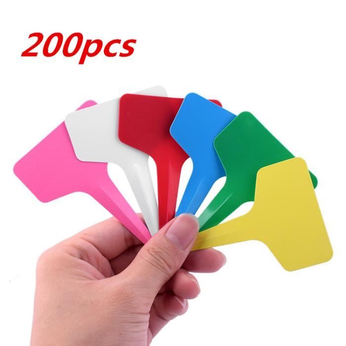 200pcs Plantes Étiquettes en Plastique PVC Perforé Étiquettes Suspendues Jardinage Fleur 200pcs Plantes Étiquettes en Plastique PVC Perforé Étiquettes Suspendues Jardinage Fleur