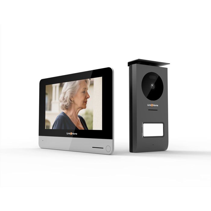 Portier vidéo WiFi avec écran - LINK2HOME - Écran tactile 7’’ - Notification smartphone - Caméra 1080p grand angle 120°