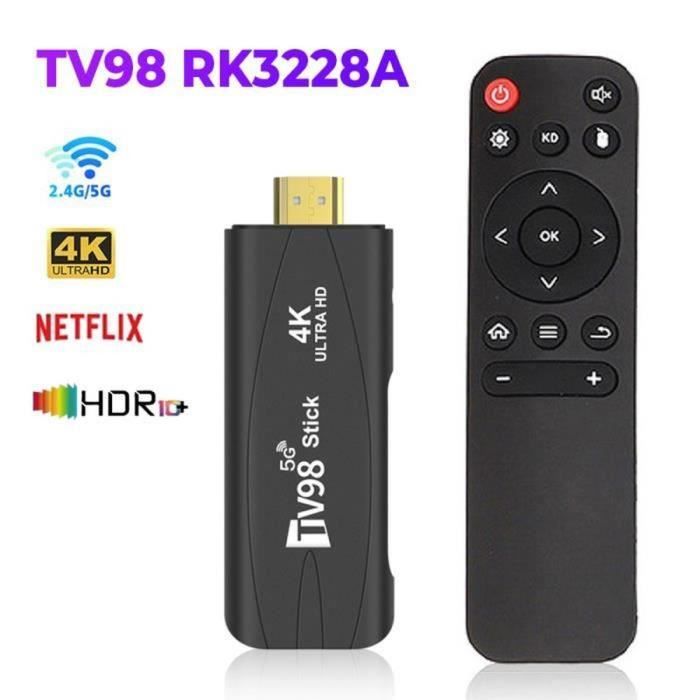 Android TV Box X98 Plus 4K - 4GB RAM / 64GB - WiFi 5 Double Bande - Processeur Amlogic S905W2 - Android 11