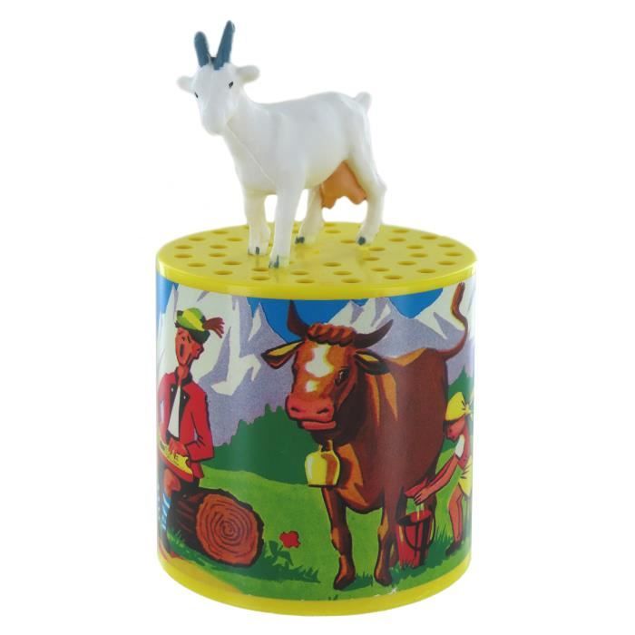 Boîte à meuh - LUTECE CREATIONS - Boîte à bêêê - Chèvre en résine - Mixte - 6 X 6 X 10,5 cm