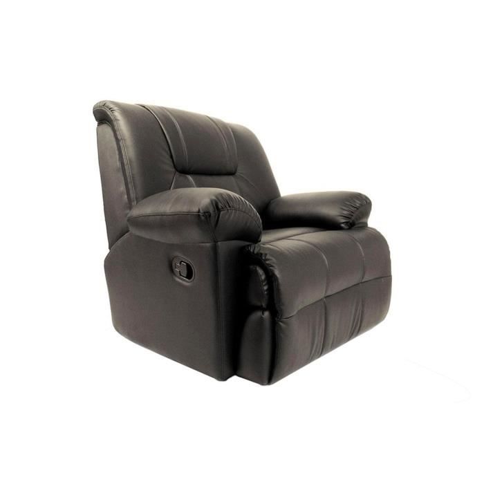 Fauteuil Relax Noir Manuel Ross Achat Vente Fauteuil Cdiscount