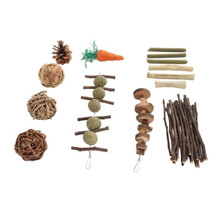 Comparer les prix de Mothinessto Jouets de lapin 8 Pièces Jouets à Mâcher pour Lapin, Jouets pour Hamster Jouets pour Lapin Lapin, animalerie jouet