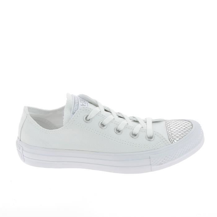 converse basse blanche et argent