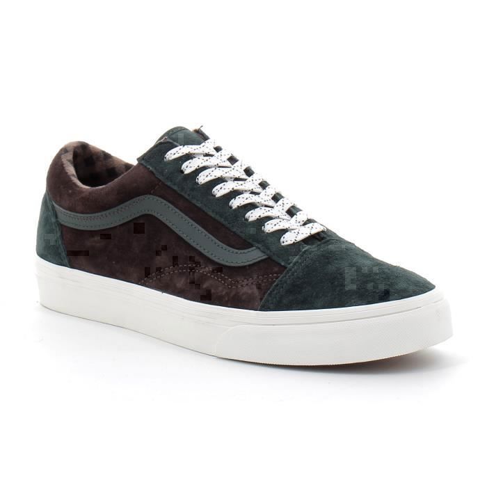 Vans Chaussures basses à lacets en daim pour adulte Old Skool - VANS - Vert - Scarab - Homme - Lacets - Plat
