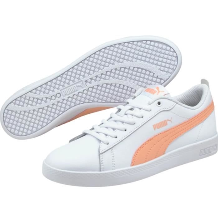 puma smash v2 femme blanche