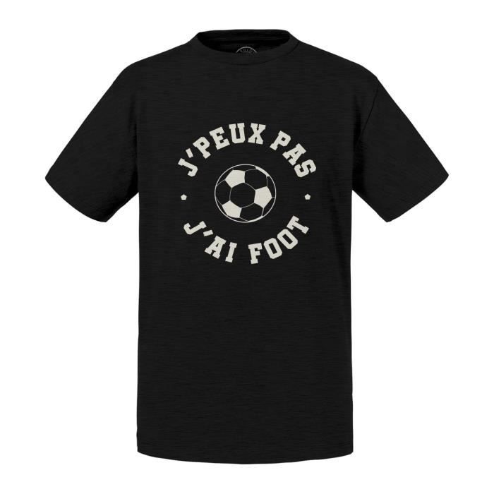 Ballon Football T-shirt Homme "J'PEUX PAS J'AI FOOT" Sport