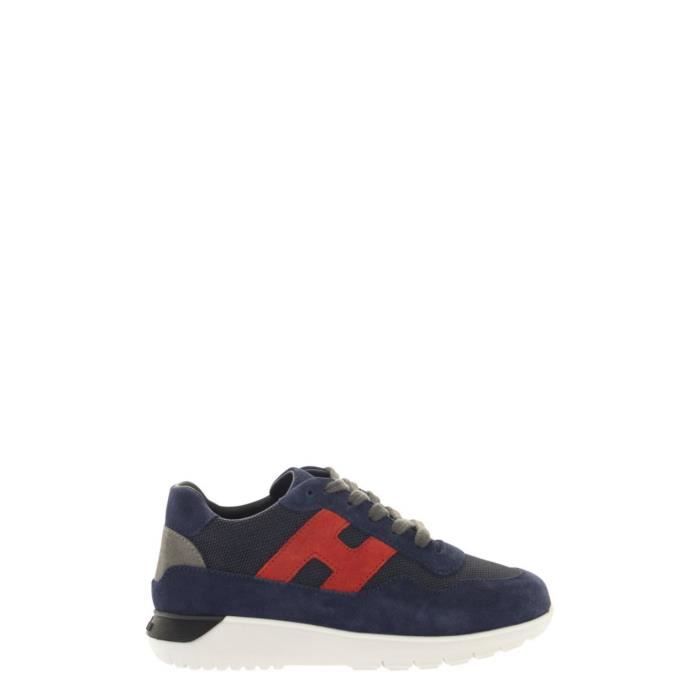 Sneakers Hogan Homme - Baskets En Cuir - Bleu Et Rouge - Pointure 39 à 41 - Neuf Avec Boîte