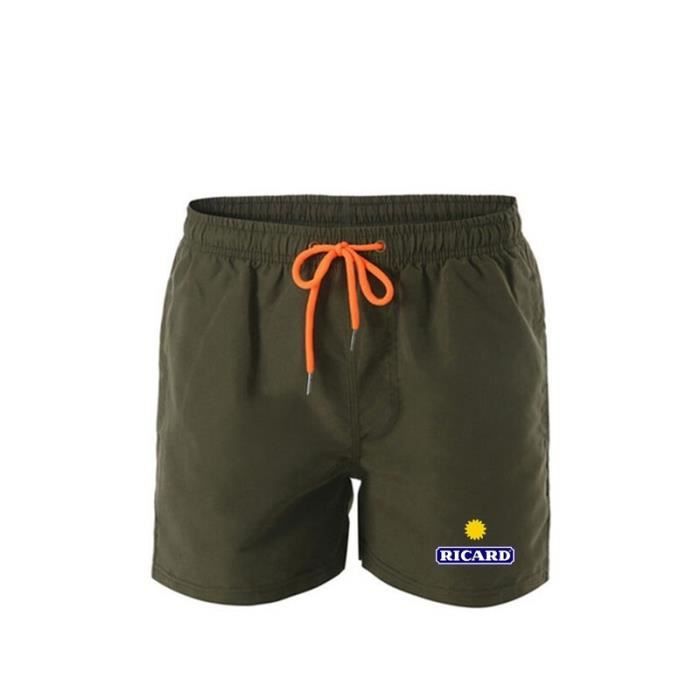 Short de bain,Maillot de bain Ricard pour hommes, short de plage, de planche, de course, de