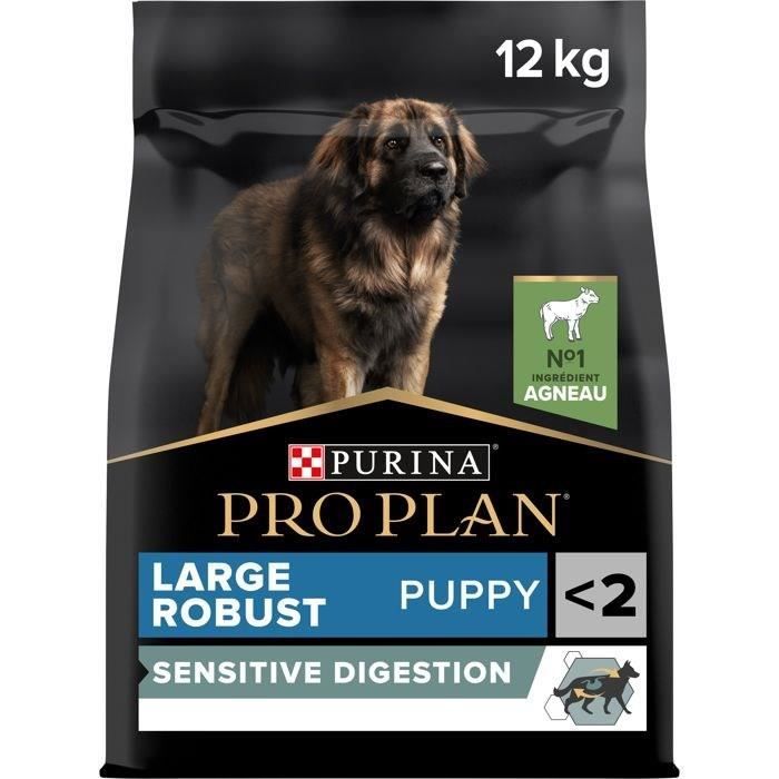 PRO PLAN Large Puppy Robust Sensitive Digestion Riche en Agneau - 12KG - Aliment complet pour chiots de taille moyenne