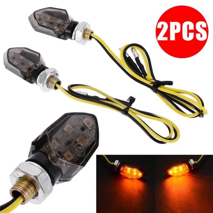 4x moto universel 9 LED clignotant indicateur lumière clignotant lampe  ambre lumière rouge - Cdiscount Auto