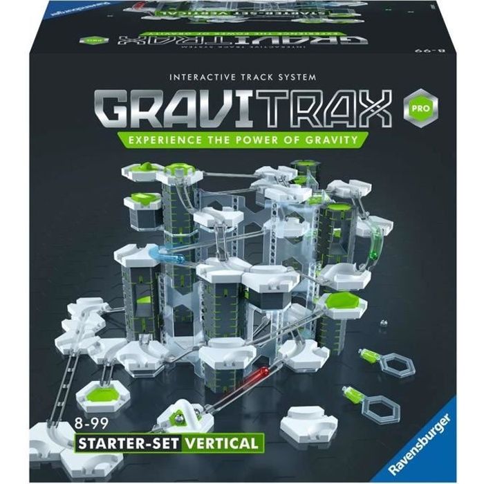 GraviTrax PRO - Ravensburger - Starter Set Vertical - Circuits de billes créatifs - 153 pièces - dès 8 ans