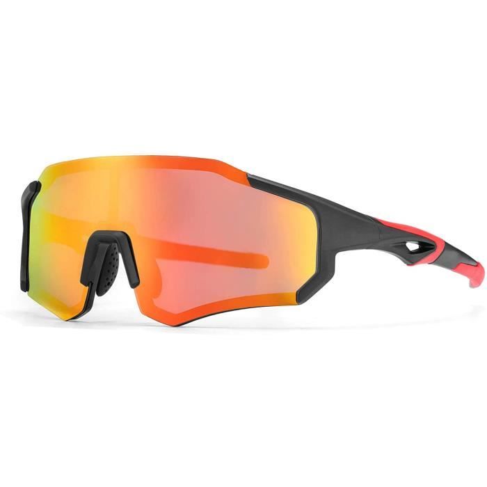 ROCKBROS Lunette Vélo Homme de Sport, Cyclsime de Lunette Polarisées Anti  UV400 pour Sport Vélo VTT et Monture de Myopie Noir Rouge Noir/Rouge -  Achat / Vente lunettes de soleil Mixte Adulte