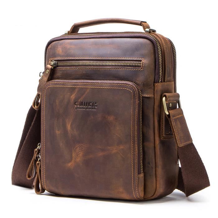 Sac De Voyage Duffel En Cuir Véritable Pour Homme, 25 Pouces, Marron, Fait Main