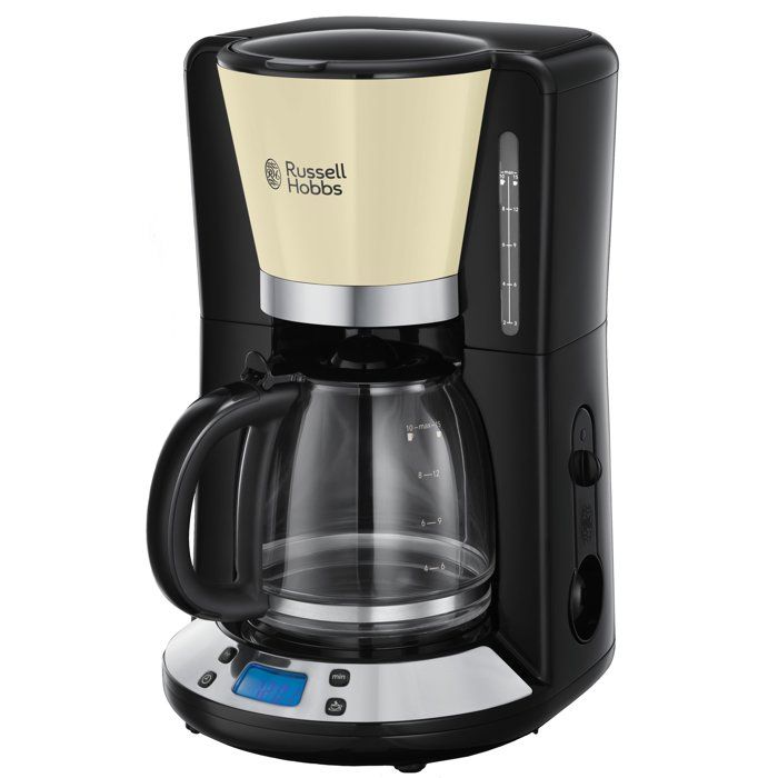 Russell Hobbs Cafetière filtre [Programmable Technologie WhirlTech pour extraction & arôme optimaux] Crème max 10 tasses verseuse en verre Maintien au chaud Machine à café 24033 - vue 2