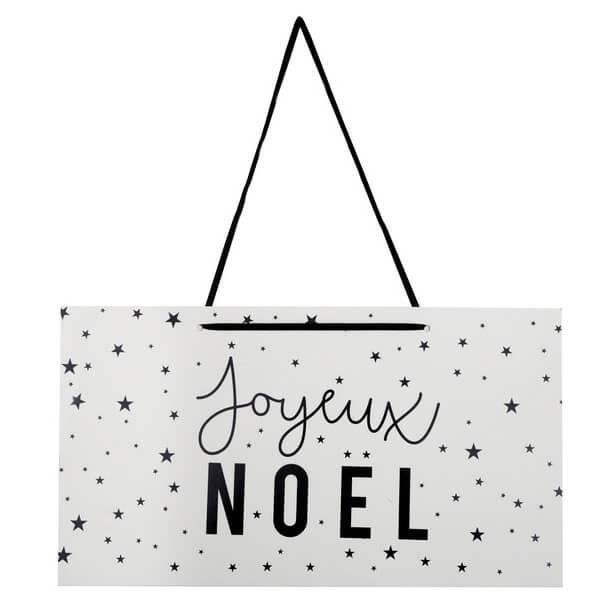 Pancarte Joyeux Noel Noire Et Blanche X1 Ref 6140 Cdiscount Maison
