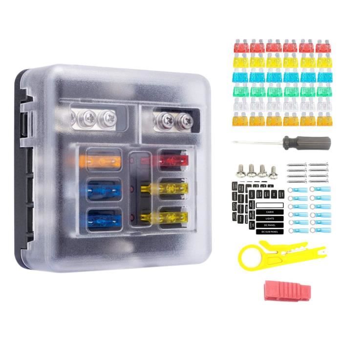 Porte-fusible MIDI Avec Fusible à Vis 100 A – Pour Installation électrique, Boîte à Fusibles (HeyNana)