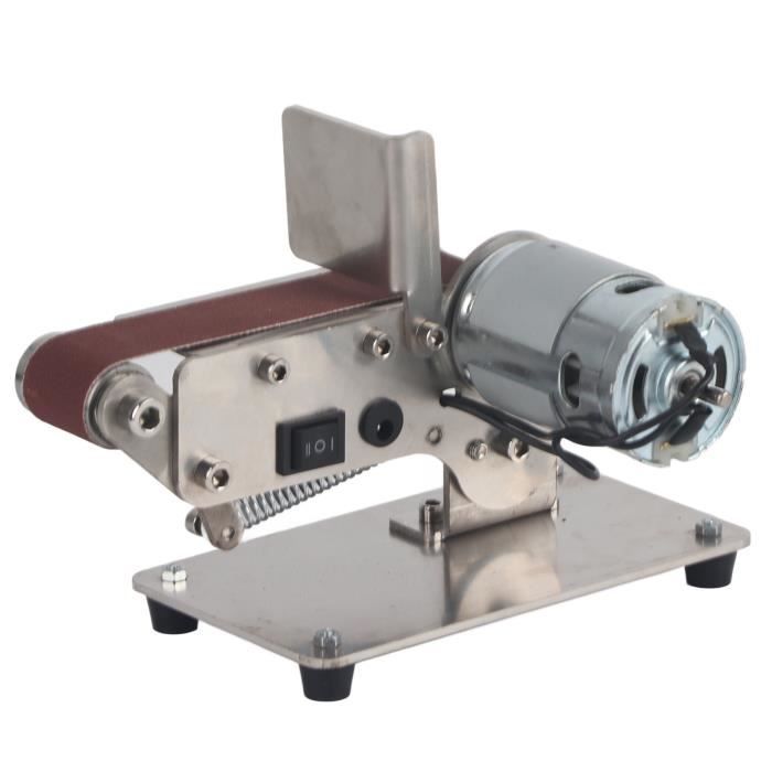 Ponceuse à Bande Horizontale 300W Mini - Multifonction 895 Alliage Aluminium Pour Bricolage, Affûtage Et Polissage