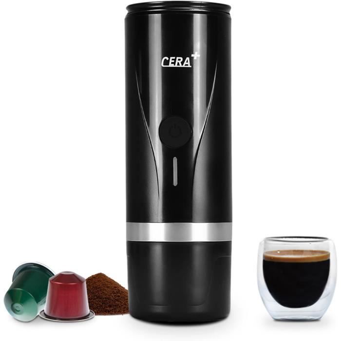 Machine à Café Expresso Portable Terrestic Dose – Rechargeable, étui Rigide, Compatible Capsules Et Moulu
