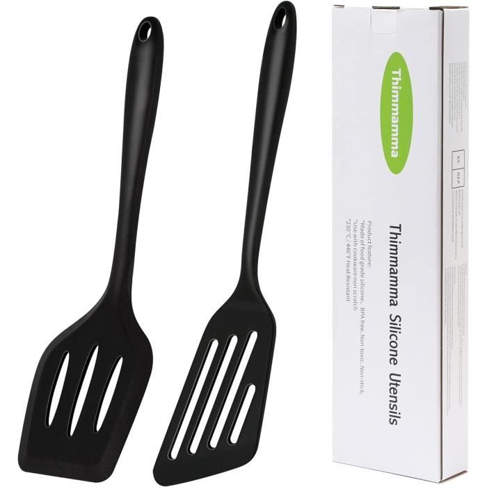 Spatule En Silicone Kitchen Mama - Résistante à 230°C, Lavable Lave-Vaisselle, Poignée Ergonomique