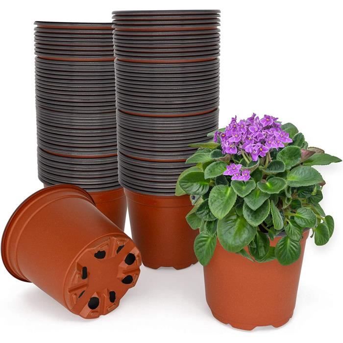 Pot De Fleur Pour Terrasse Lot De 24 Pots De Fleurs Terre Cuite ACONDE - 3,5x3 Cm - Avec Trou De Drainage - Pour Plantes Grasses, Cactus, Décoration Pots Terre Cuite