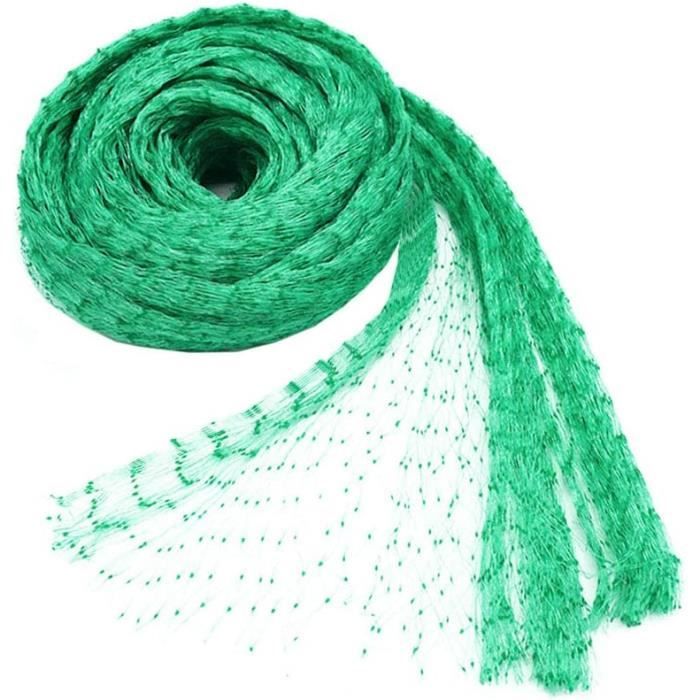 Filet Anti-oiseaux 6m X 10m, Maille 15mm - Protection Verte Pour Arbres Fruitiers, Légumes Et Plantes