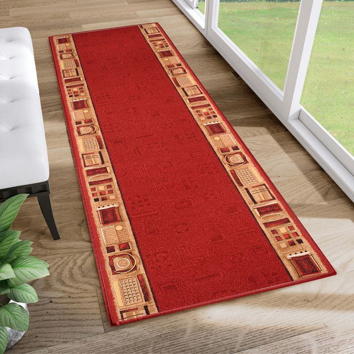 Tapis Couloir Long 70x400 Cm Antidérapant Lavable - Tapis Poil Ras Cuisine, Entrée & Chambre Moderne