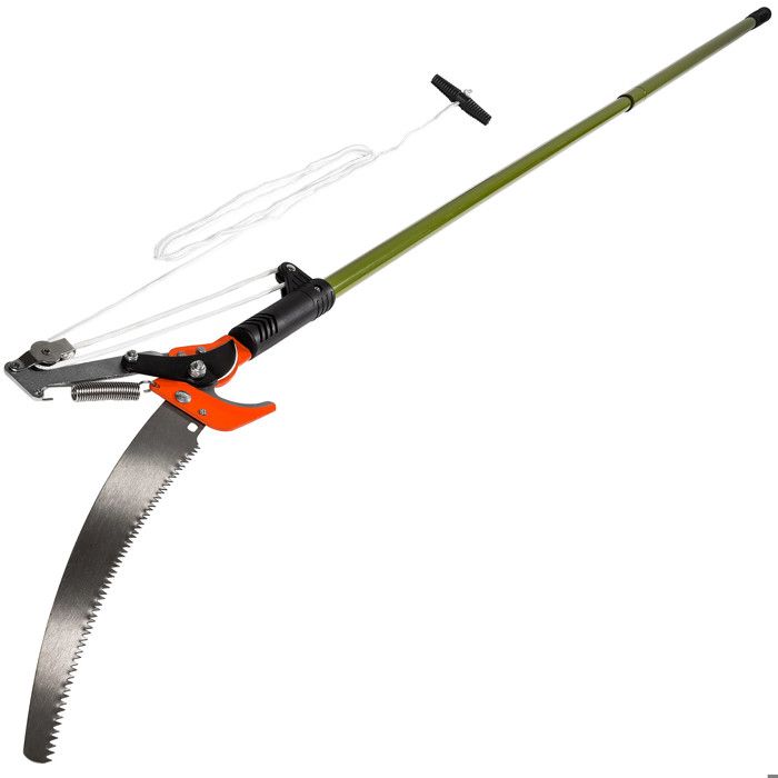 TECTAKE Coupe Branche 2 en 1 Télescopique en Acier avec 1 Câble 260 cm x 3 cm Ø Vert
