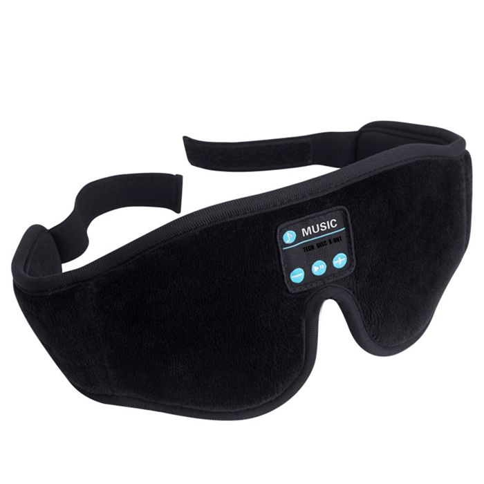 Masque pour les yeux TD® 3D Smart sans fil Bluetooth 5.0 Musique Sommeil Fonction téléphone Masque pour les yeux occultant