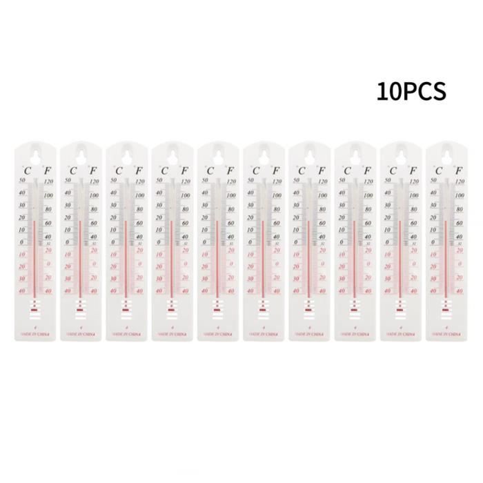 Lot De 2 Thermomètres-hygromètres Analogiques Intérieur/extérieur - 10 Cm, Sans Pile, Anneau De Suspension