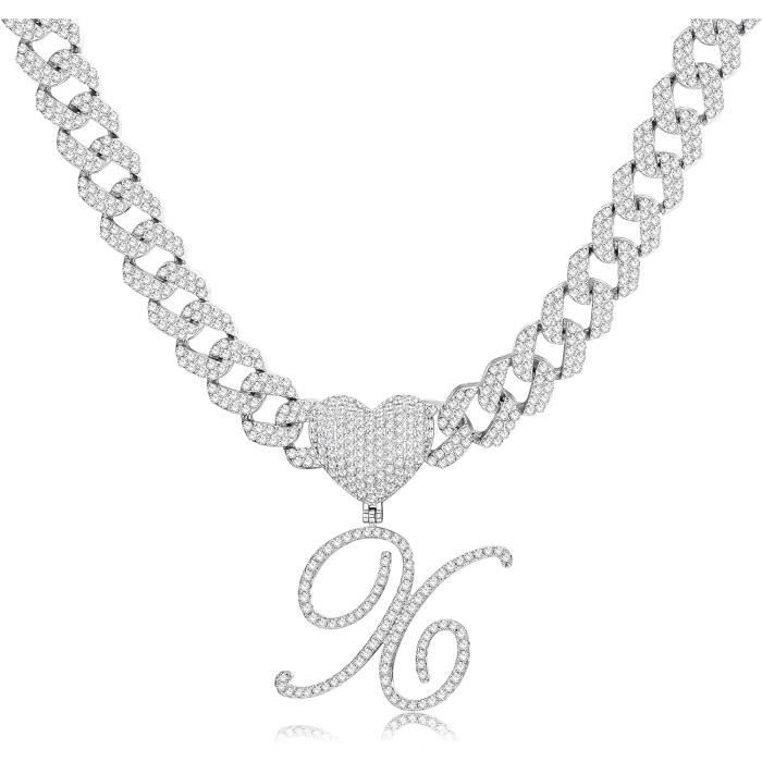 Zoanon Pendentif crucifix pour hoe avec chaîne cubaine en or 18