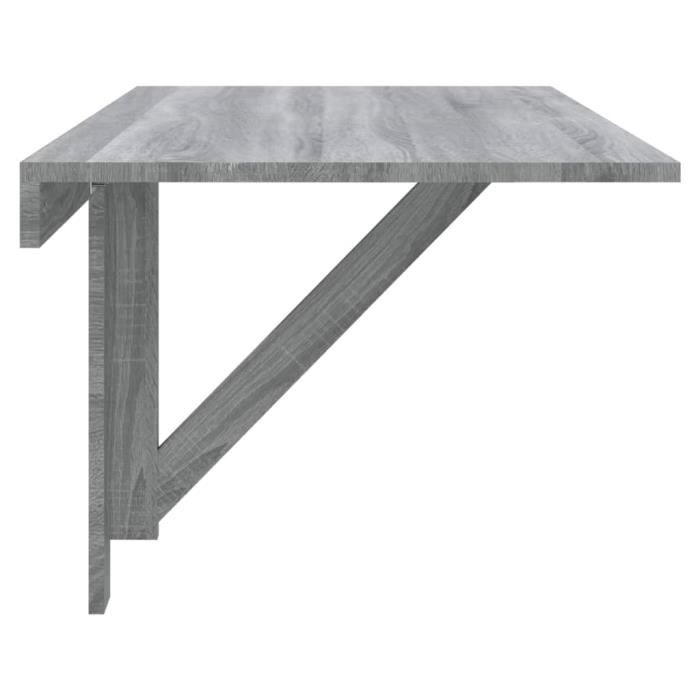 table murale pliable sonoma gris 100x60x56 cm bois d'ingénierie bon qualité cya