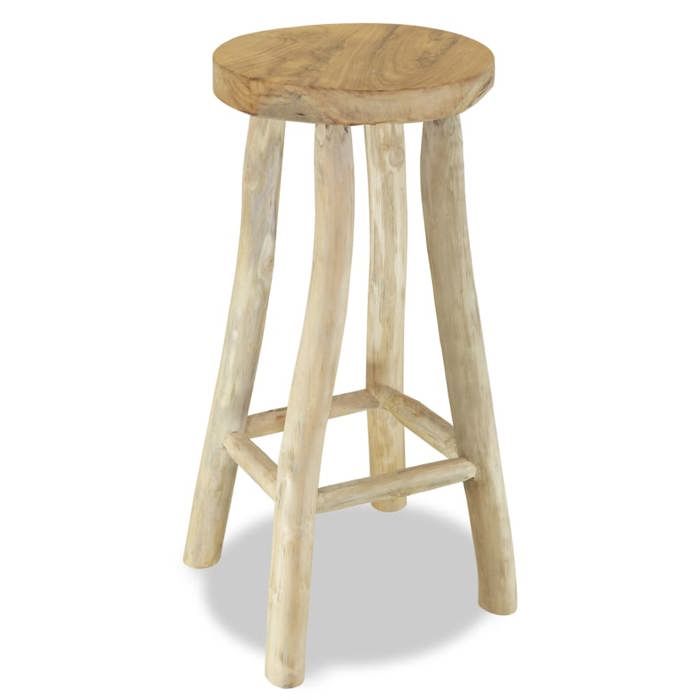 vidaXL Tabouret de bar Bois de teck massif