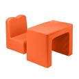 Canapé enfant convertible-Fauteuil deux en un pour enfant chic-Table et Chaise multifonctionnelles- orange 49*32*39cm-1