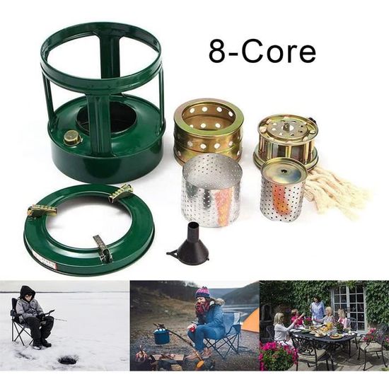 Poêle à Kérosène Portable Extérieur – Pour Camping, Pique-nique, Avec Mèche 10, Vert
