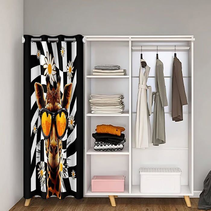 Rideau De Porte Imprimé Bibliothèque Vintage - 86x203cm - Tissu Polyester - Occultant Partiel - Pour Chambre, Salon, Porte D'entrée - Décoration Académique Rétro